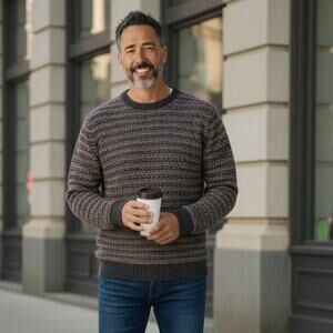 Vtg Grassfield's Gano-Downs Denver Mens Wool Scotland Crew Neck Pullover L EUC